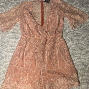 Hers & Mine blush lace Romper